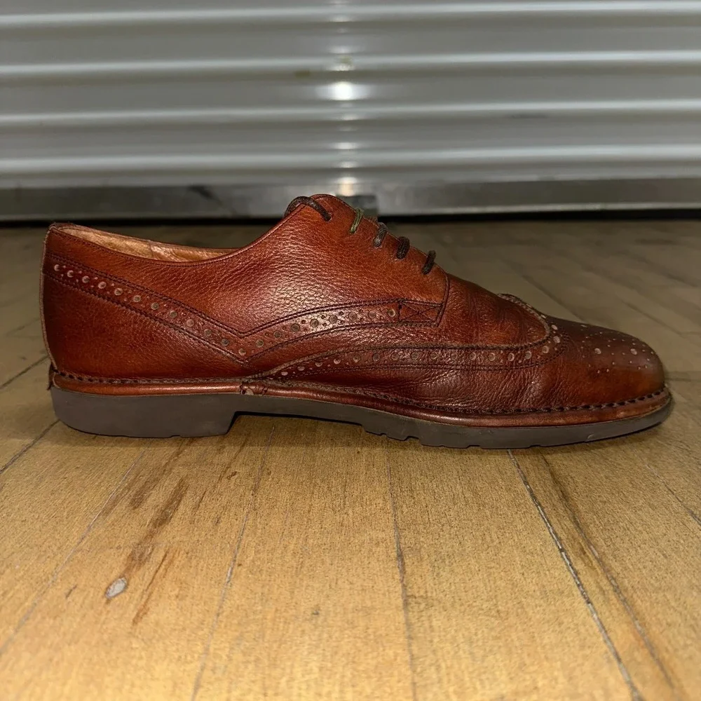 Dress Sports by Rockport Mens Size 12 M Derby Brown‎ Leather Wingtip Dress Shoes